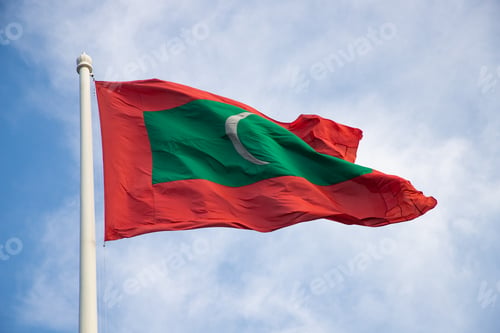 Preview: flag of Maldives in Male