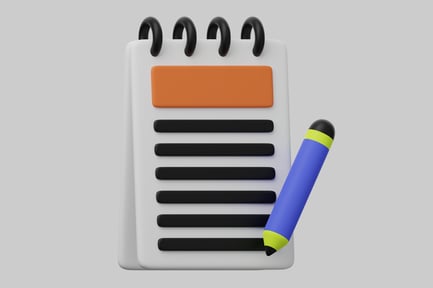 Preview: Notepad and pencil illustration