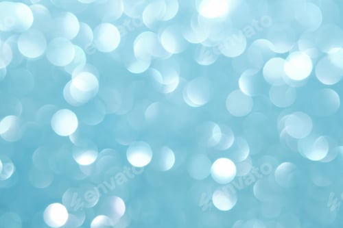 Vorschau: Abstrakter blauer festlicher Weihnachtshintergrund mit Bokeh.