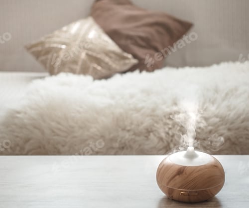 Preview: Humidifier on the table in the living room.