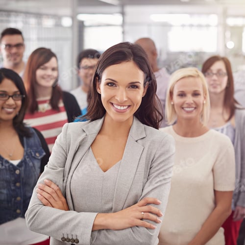 Preview: Bring it on Were ready for any challenge. Cropped portrait of a diverse group of businesspeople.