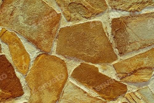 Preview: Textured Stone Mosaic Of A Floor Or Wall Closeup For Abstract Background And For Wallpaper Of Red