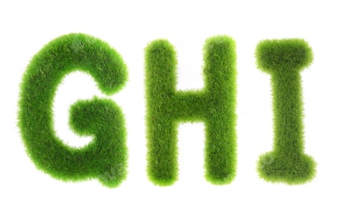 Preview: Grass Letter Isolated On White Background