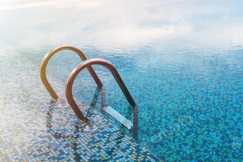 Preview: Swimming pool with stair and soft light