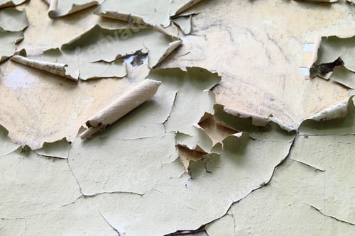 Preview: peeling paint wall close up