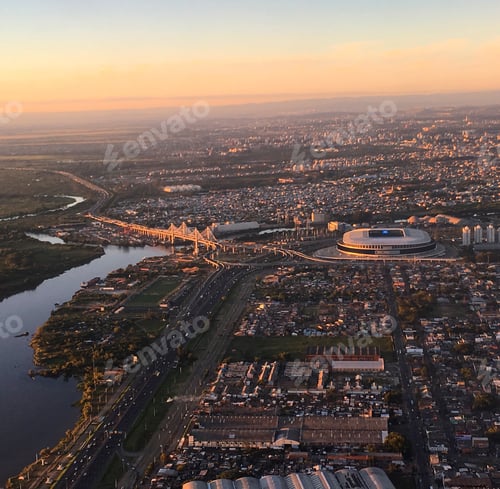Preview: Aerial view of city Porto Alegre, Brazil