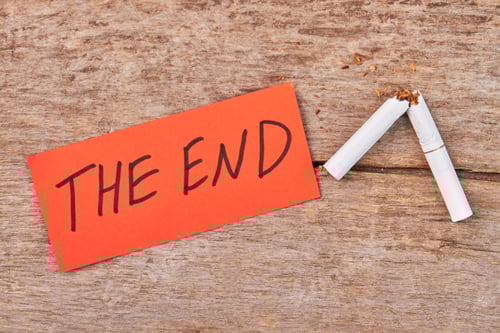 Visualização: Mensagem para o final, cigarro quebrado