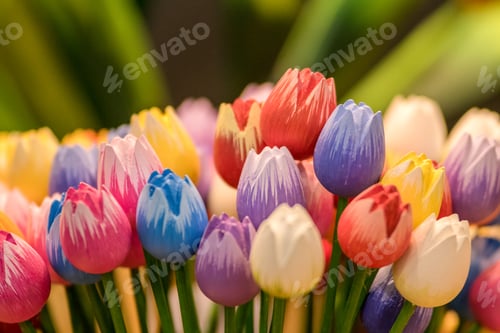 Preview: Artificial tulip flowers of varying colors