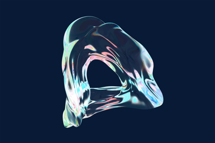Preview: Artistic Chrome Torus Abstract Shape