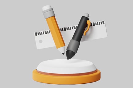 Preview: Writing utensils and ruler asset