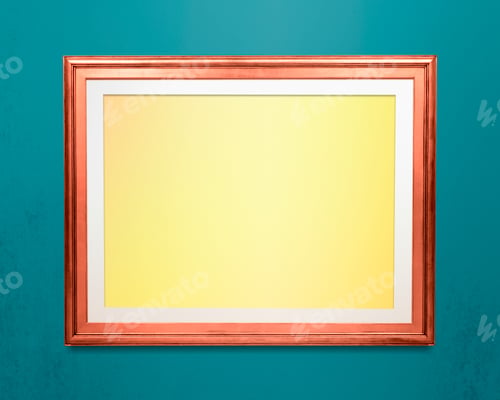 Preview: Orange blank frame mockup