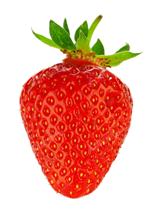 Preview: Red berry strawberry isolated on white background.