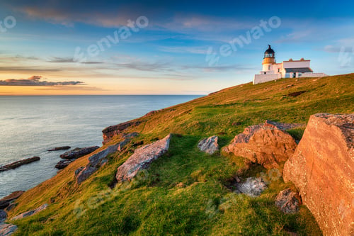 Preview: Sunset at Stoer head lighthouse in Scotland
