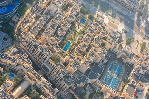 Preview: Dubai residential districts at sunrise
