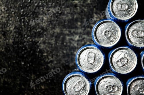 Preview: Fresh beer in cans.