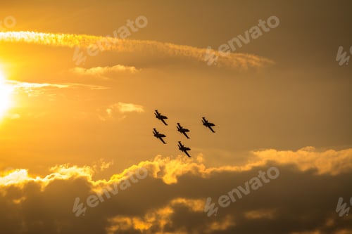 Preview: Planes on Sunset Sky