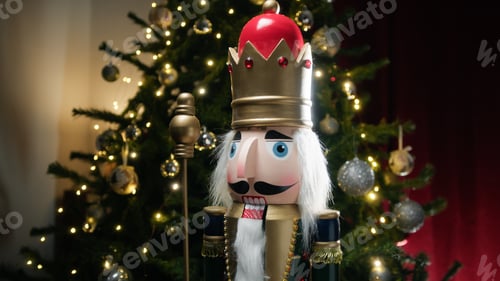Preview: Nutcracker in front of Christmas tree