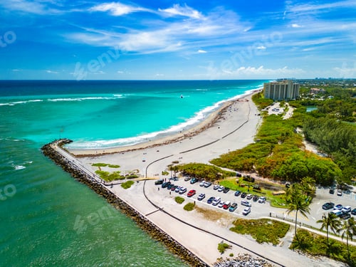 Preview: DuBois Park, Jupiter Beach and inlet, areal views, Florida