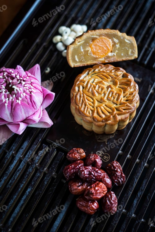 Preview: traditional chinese festive mooncake pastry dessert
