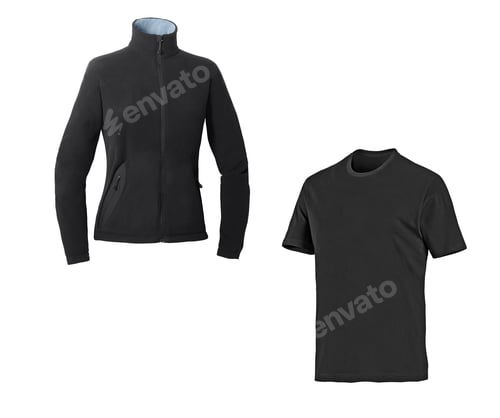 Preview: sport jacket isolated and t-shirt on white background
