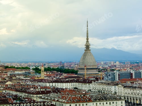 Preview: Torino (Turin, Italy): cityscape at sunrise