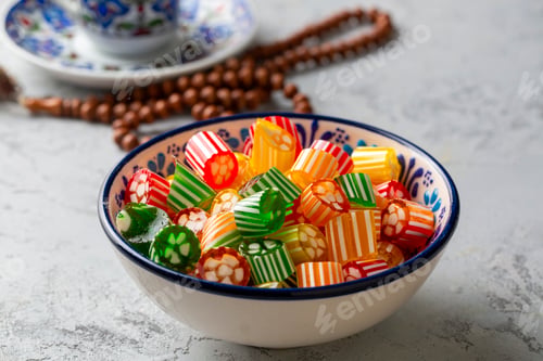 Preview: Traditional Turkish Ramadan Sweet Sugar hard Candy, Chocolate candie and Almond candies