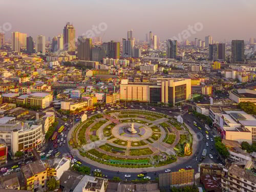 Preview: Bangkok Downtown. Thailand. Financial district and business in urban city in Asia.