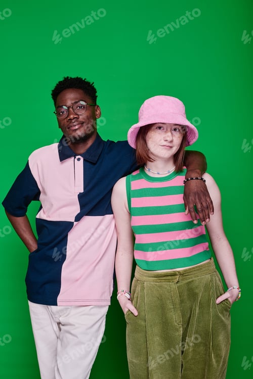 Preview: Teenage couple in bright clothes