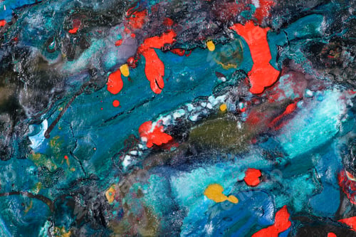 Preview: original acrylic painting fragment on wood. Hand painted abstract grunge background. Colorful