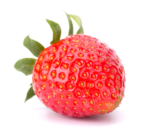 Preview: Fresh Strawberry isolated on white background closeup.
