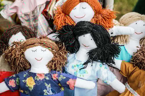 Preview: sewed handmade dolls