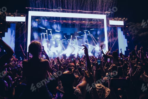 Preview: Concert crowd on a music concert