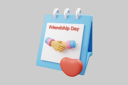 Preview: Friendship day cartoon calendar