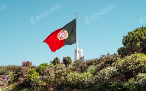 Preview: Portuguese flag on tall pole