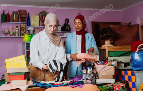 Preview: Muslim women working in a small fashion business