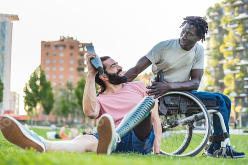 Preview: Portrait of two disabled adults