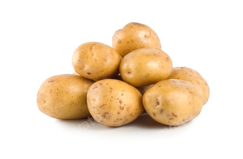 Preview: Pile of Fresh, Raw Potatoes on White Background
