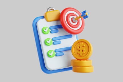 Preview: Clipboard goal money target checklist