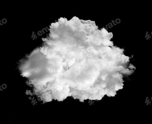 Preview: white clouds isolated on black