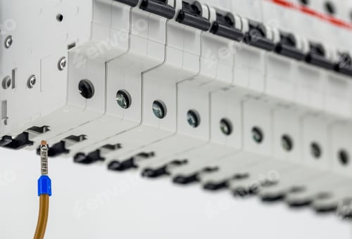 Preview: electric machines, switches, isolated on white background
