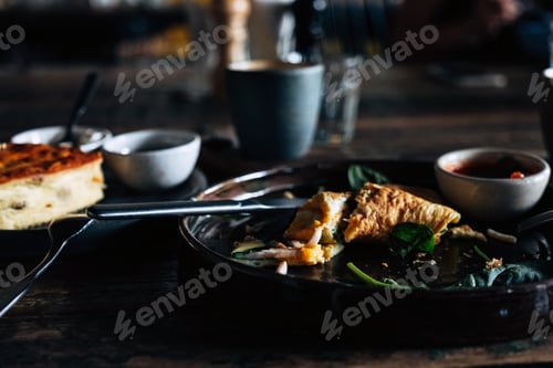 Preview: yummy breakfast on the wooden table