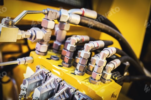Preview: Black wires attached to a machine. Railway industry