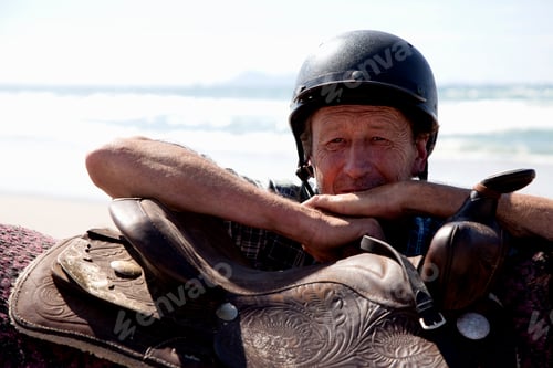 Preview: Horse rider, Pakiri Beach, Auckland, New Zealand