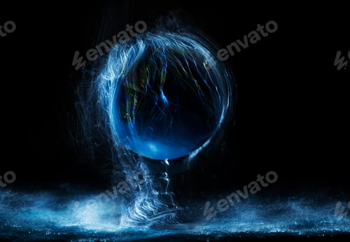 Preview: Destroying our planet virus. Destroying Earth globe. Global catastrophe concept