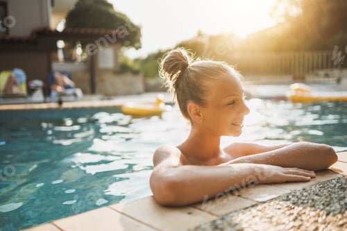 Preview: Teenager Girl Enjoying At The Swimming Pool
