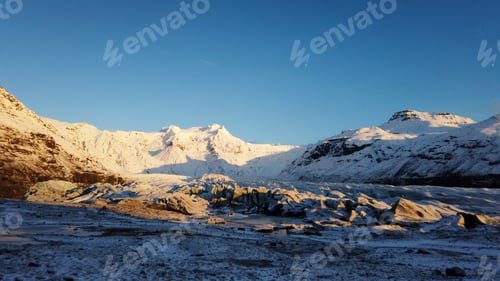 Preview: Jokulsarlon glacial lake, Iceland. Icebergs floating on water. Iceland landscape