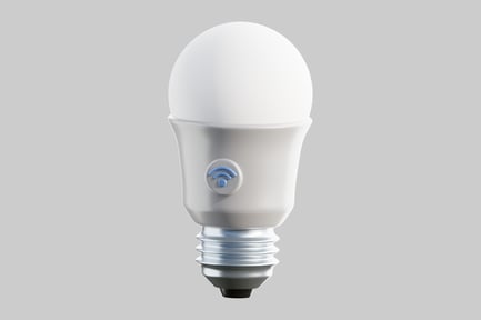 Vorschau: Intelligente Glühbirne mit WLAN-Symbol