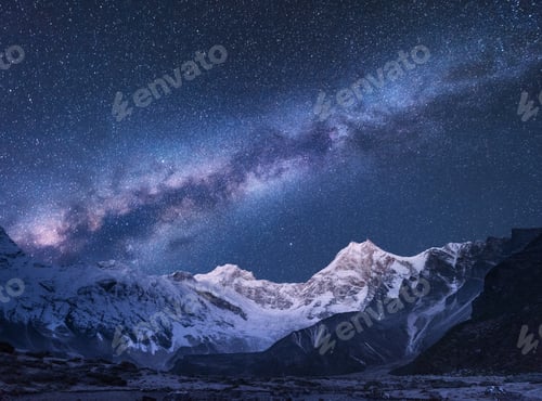 Preview: Milky Way and mountains in Nepal