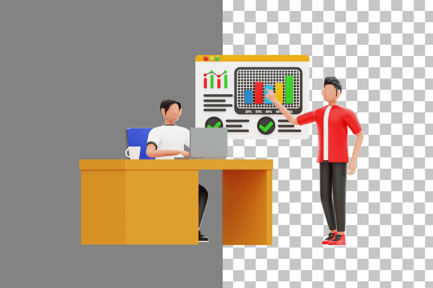 Preview: Business Discussion 3D Illustration