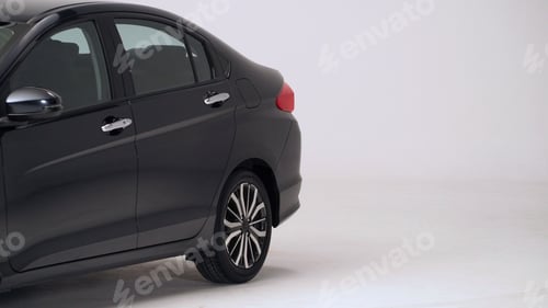 Preview: Parts of automotive car black color side shots shooting